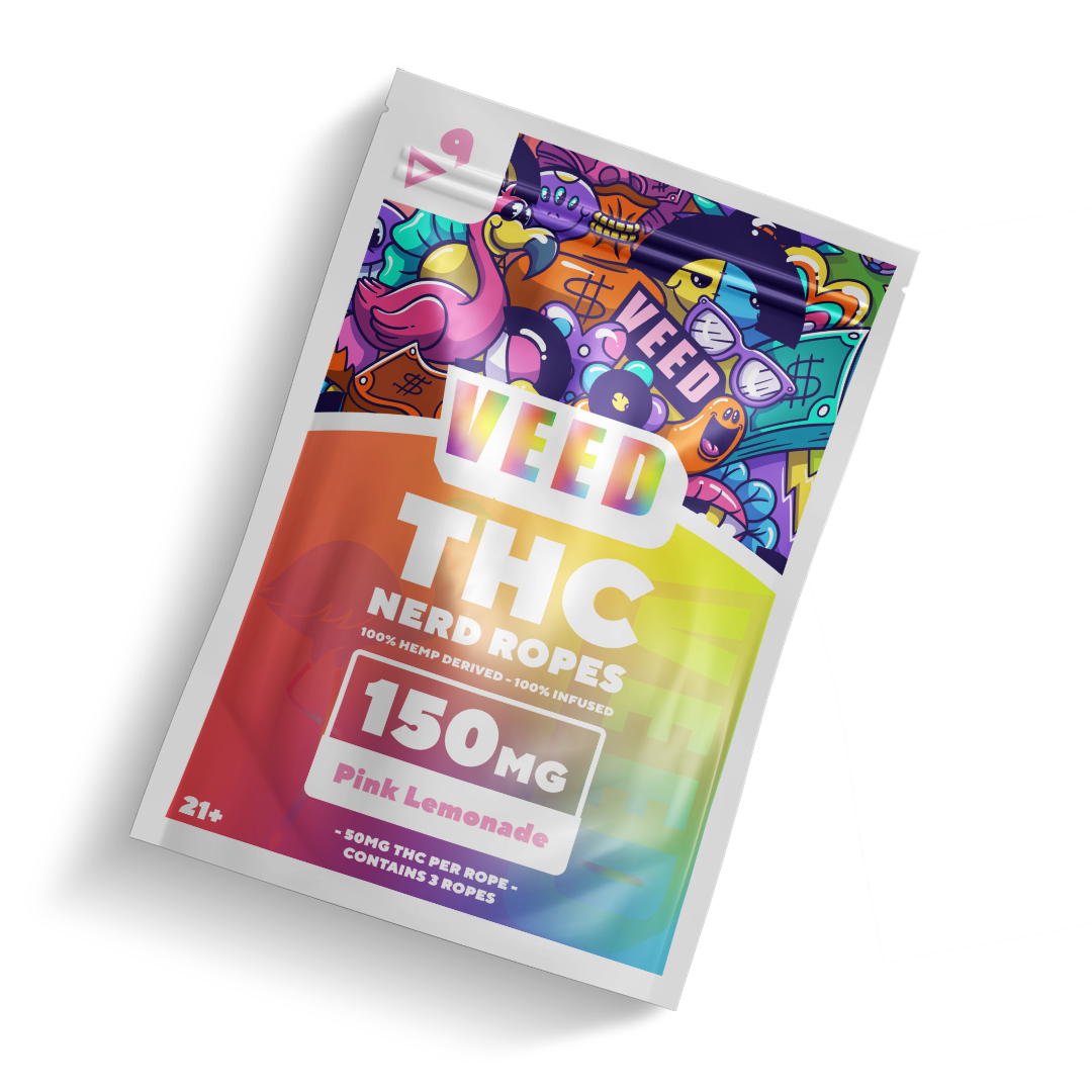 Delta 9 Nerd Rope Pouches Case of 250 (Under $4/Pouch)