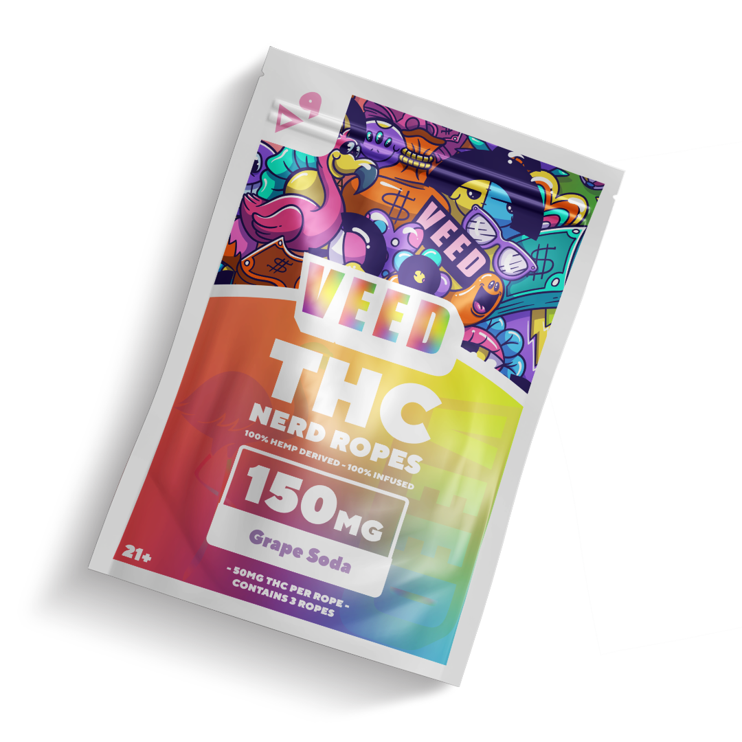 Delta 9 Nerd Rope Pouches Case of 250 (Under $4/Pouch)