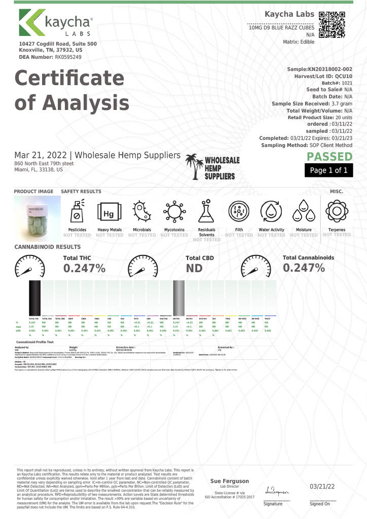 Delta 9 Gummies Case of 50 (Under $9.99/Jar)