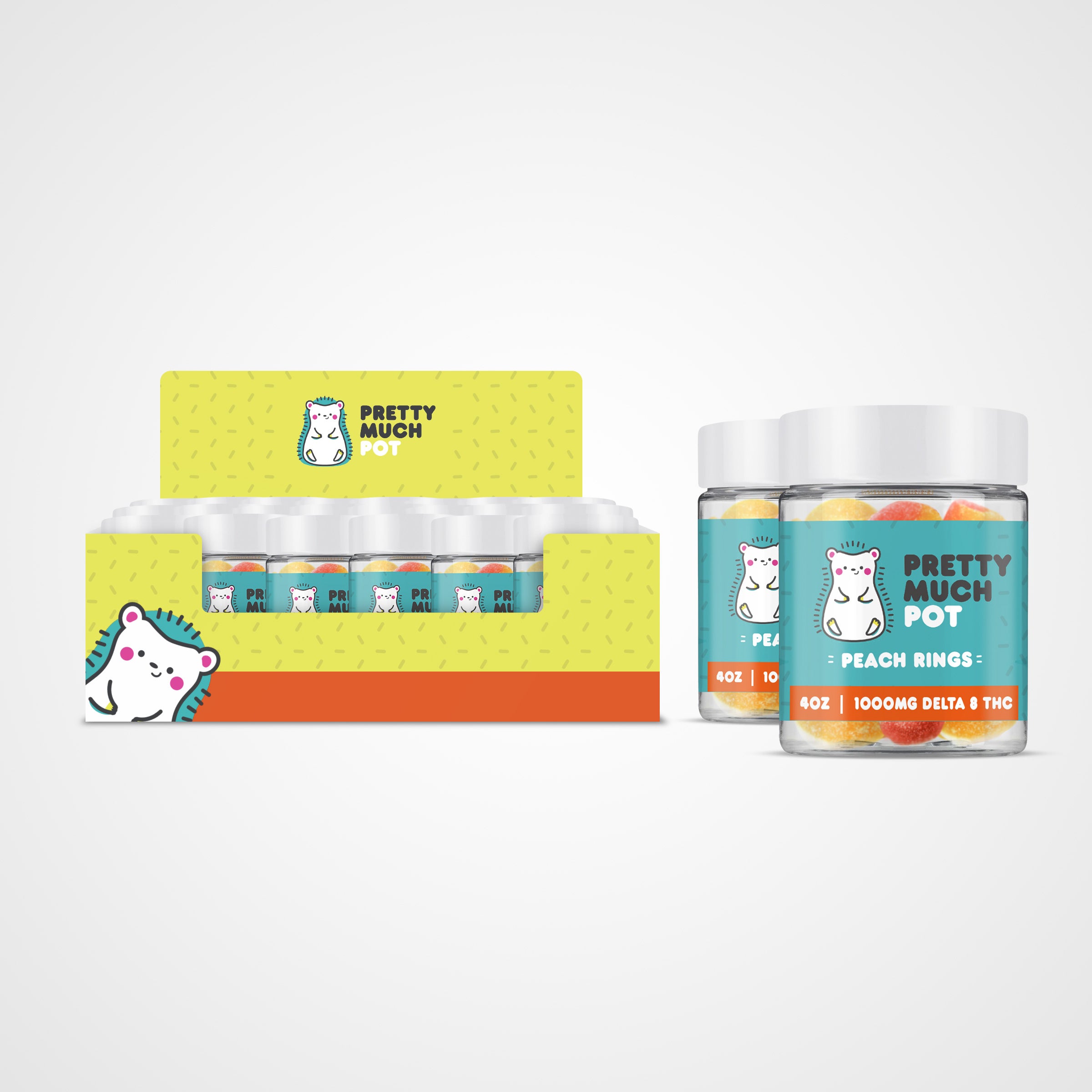 Delta 8 THC Peach Rings Case of 25