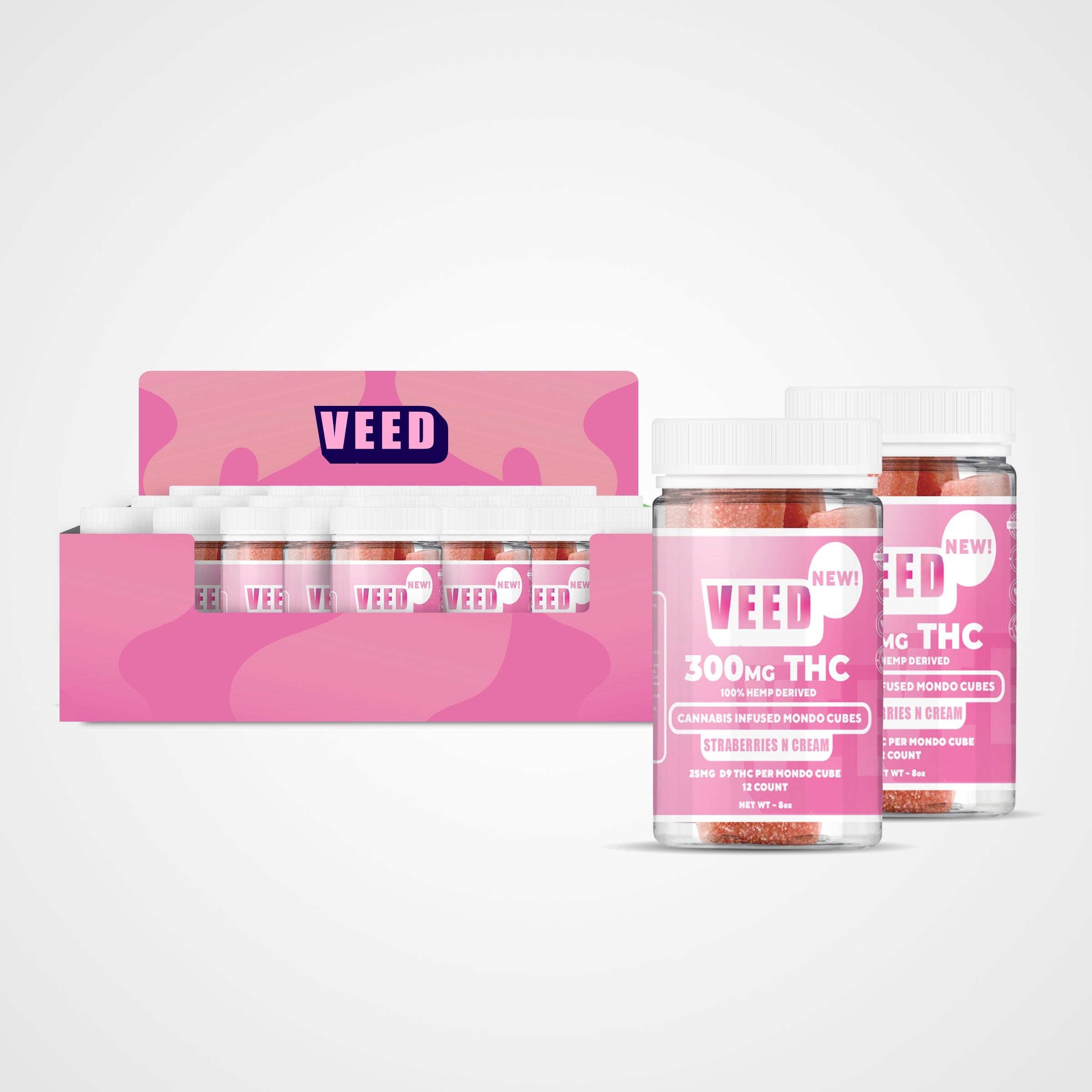 Delta 9 Mondo Cubes Case of 50 (Under $9.99/Jar)