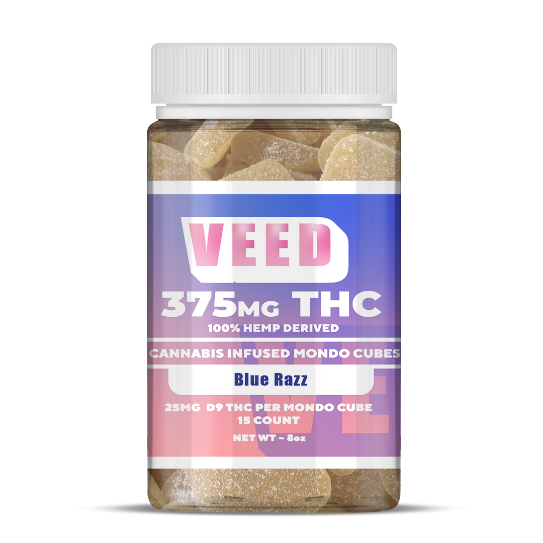 Florida Compliant 25mg Delta 9 THC Gummy Cubes Case of 50 by VEED Labs