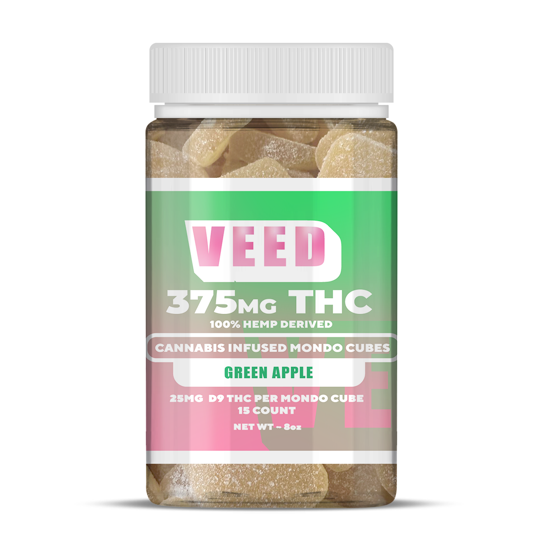 Florida Compliant 25mg Delta 9 THC Gummy Cubes Case of 50 by VEED Labs